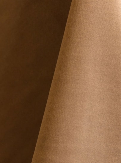 Cashmere Velvet brown linen and overlay fabric