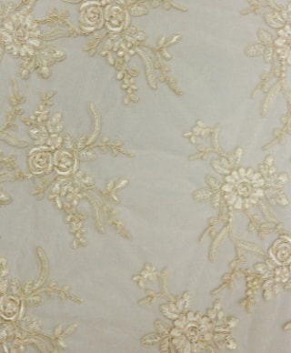 Charlotte ivory linen and overlay fabric