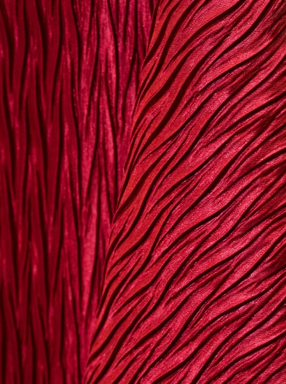 Red Extreme Crush red linen and overlay fabric