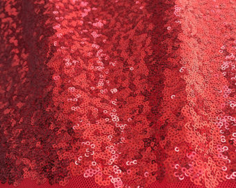 Red Giselle Sequin Linen