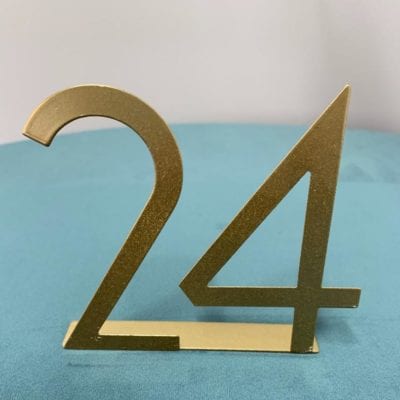 Gold Metal Table Number