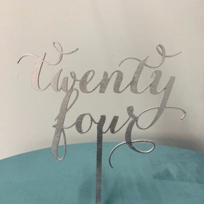 Silver Script Table Number